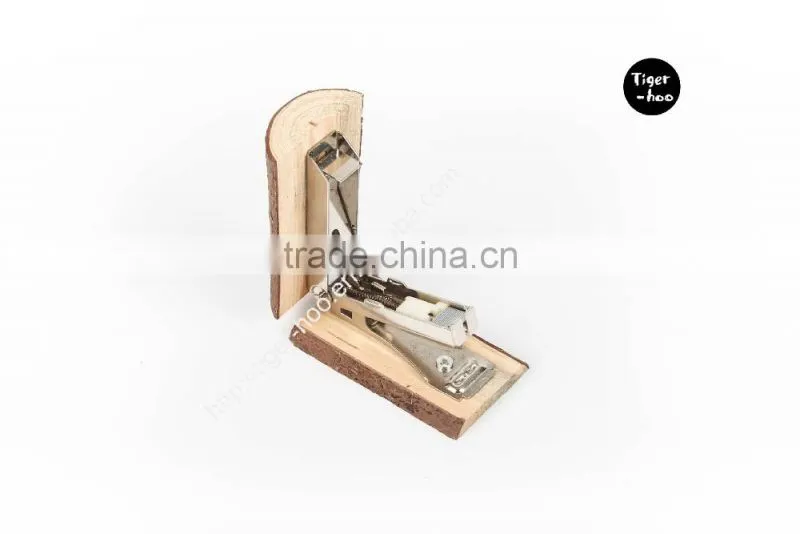 Small rustic wooden stapler
