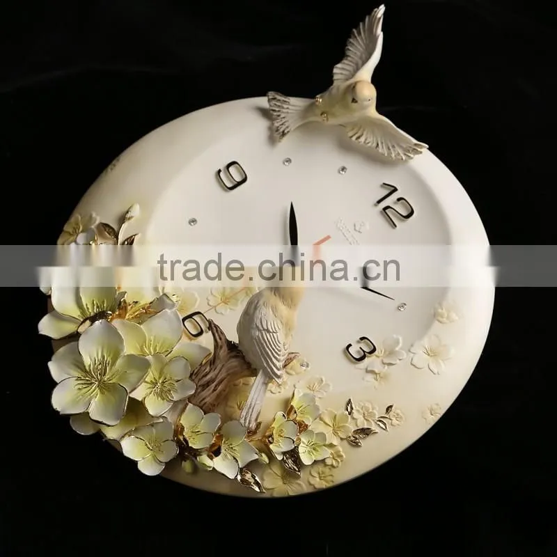 M0027 Momoda Living room Creative modern fancy elegant 3D flower wall clock quiet quartz decoration large wall clock