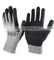 NMSAFETY 15 gauge yellow liner ESD cut gloves cut proof gloves cut resistant gloves