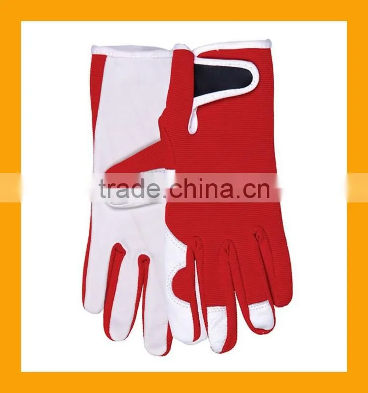 Hot Sell Women's Garden Safety Work Glove, Hand Protection Pigskin Leather Gardening Gloves, Fashionable Ladies Garden Glove