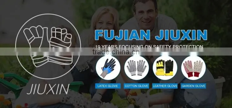 JX68A114 Multipurpose Different Colors Yellow full PVC impregnated gloves