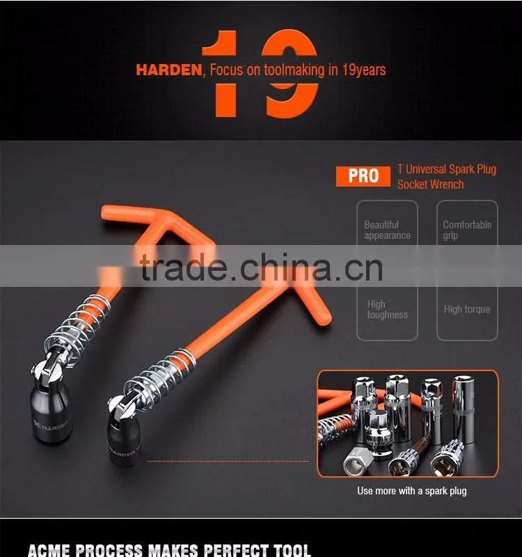 Chrome Vanadium Professional T Universal Spark Plug Socket Wrench Tool