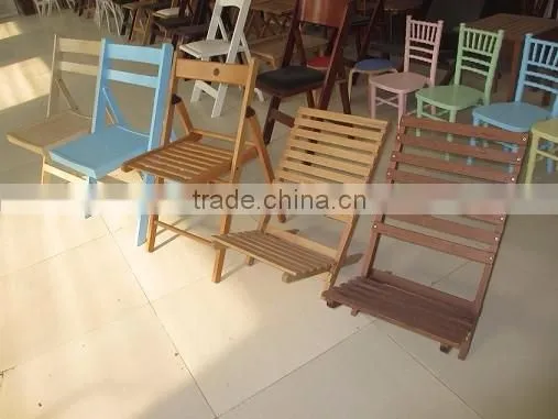 wholesale outdoor patio garden furniture wood folding slat chair