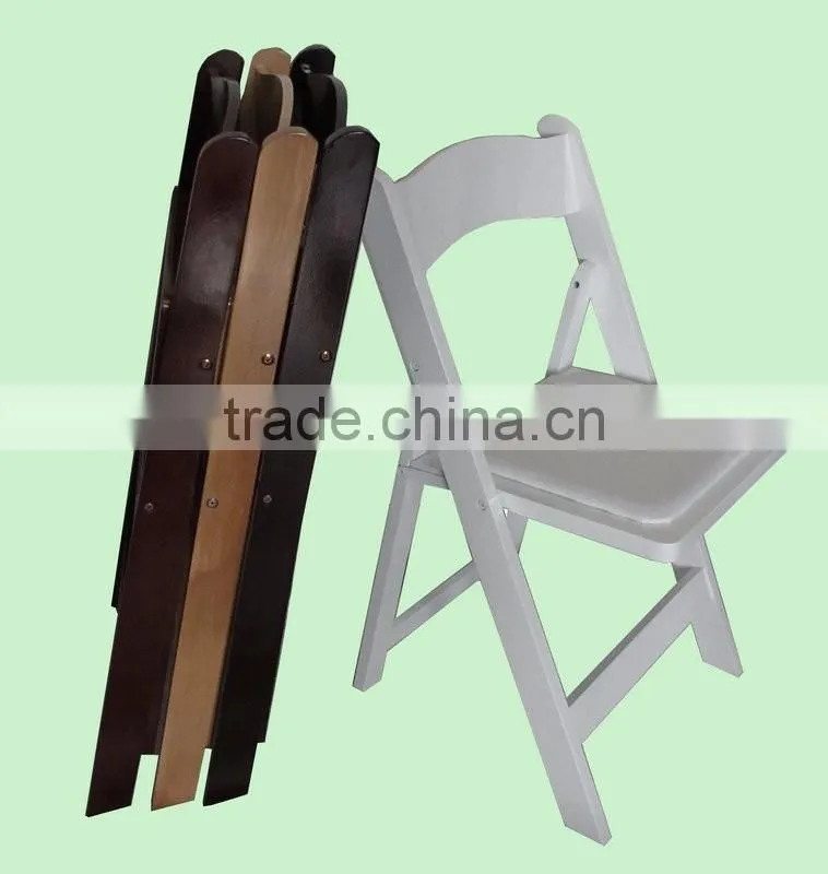 wholesale white wood or resin folding chair for party rental