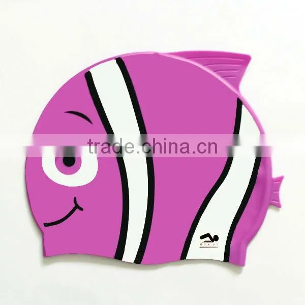 Fashion silicone children swimming goggles and caps