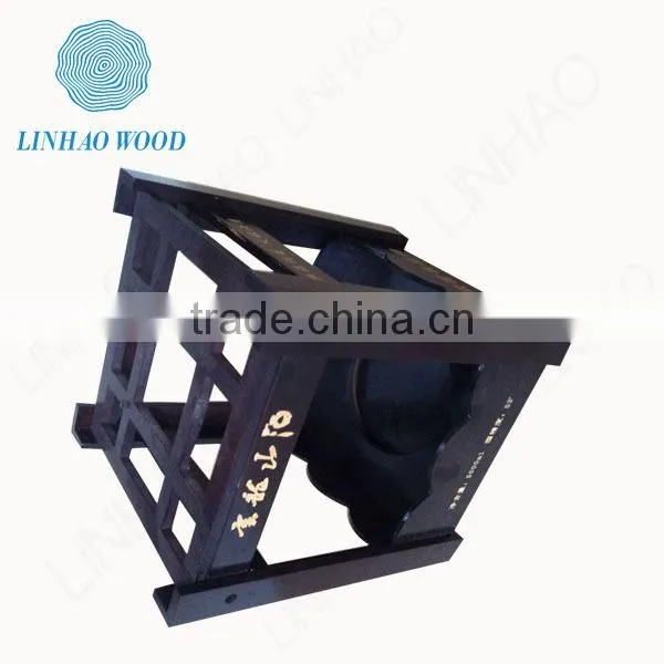 customized wooden wine bottle rack box with timber lid,whole sale decoration wooden wine box