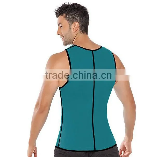 ultra sweat neoprene materials men sweat shape wear with zip
