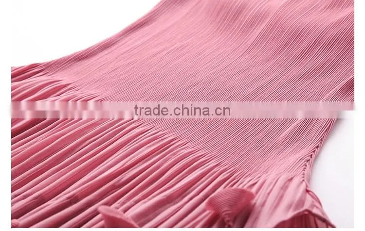 New style crumple shell 3d flower splicing dresses for woman
