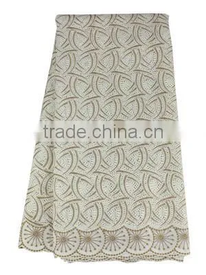 manufacture cloth outfit embroidery cotton lace fabric SL0335 royal blue