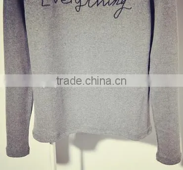 wholesale charming women long sleeve print t-shirt