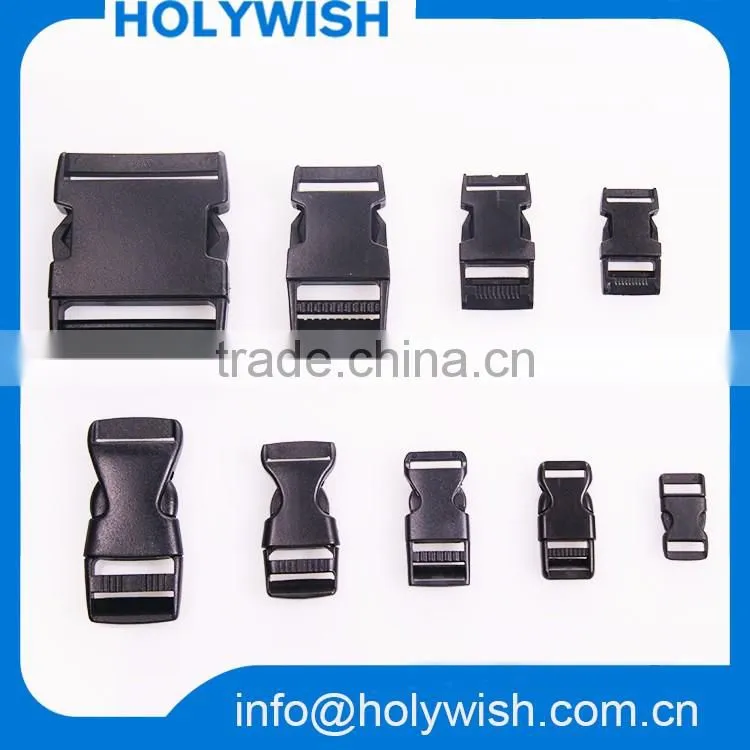 Custom Side Release Black Plastic Bulk Buckle