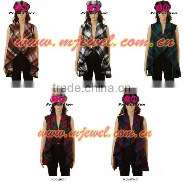 FACTORY dazzle tweed open-front waistcoat
