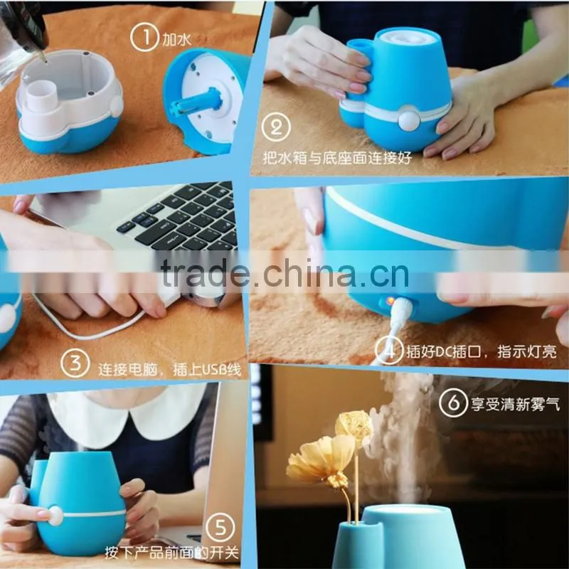 Creative Vase USB Humidifier Creative Mini Humidifier Air Purification Car Small Humidifier