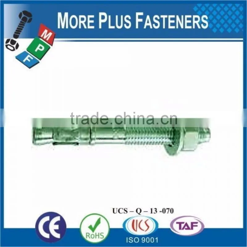 Made In Taiwan Heavy Load Bronze Finished Green Plated Stainless Steel Sleeve Anchor Wedge Bolt