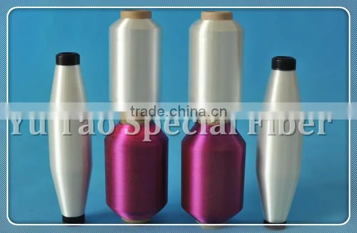 Low melting 100% polyester yarn for sewing thread