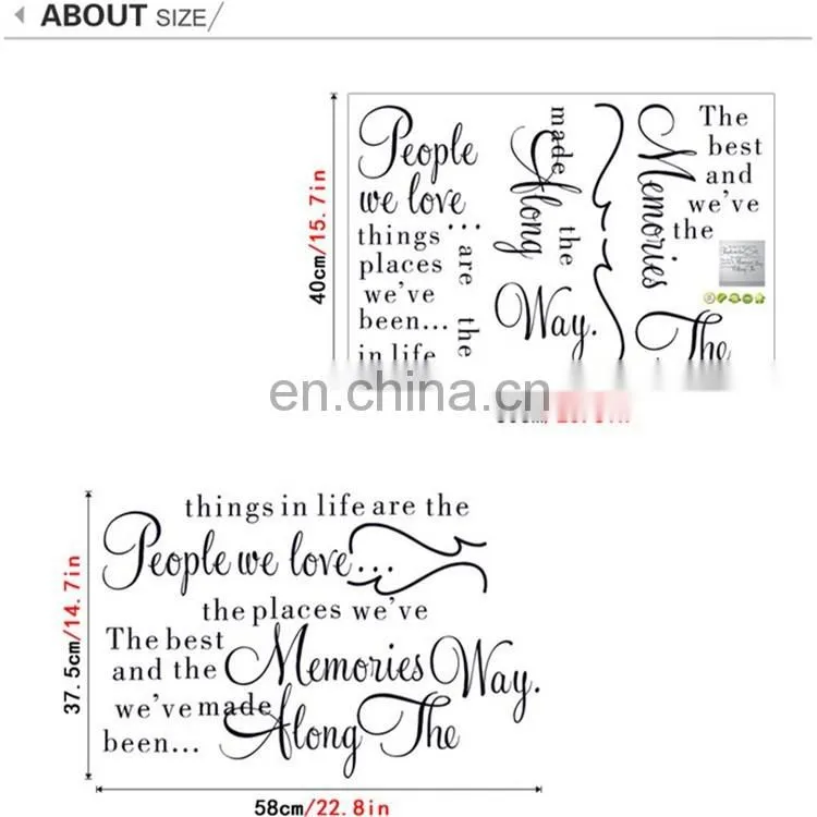 New Arrival 'things in life' Wall Stickers Living Room or Home Decoration