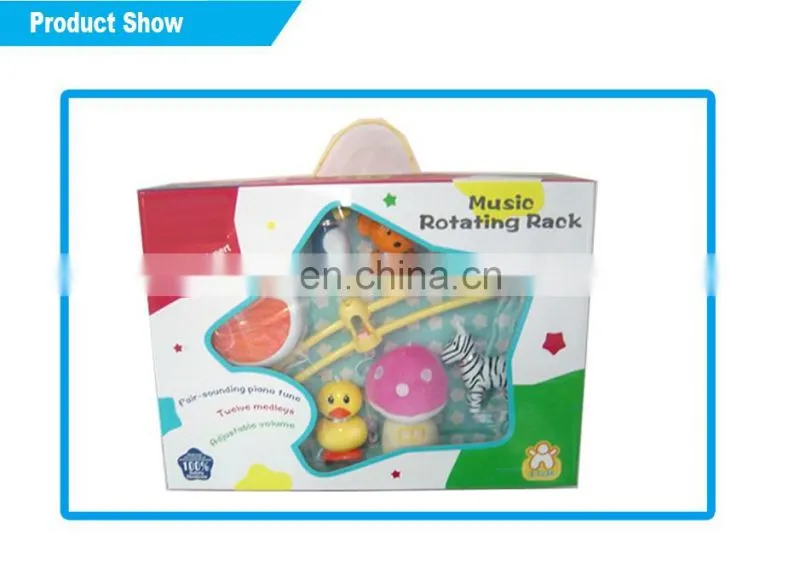 Soft and stuffed plush baby musical rotating toys