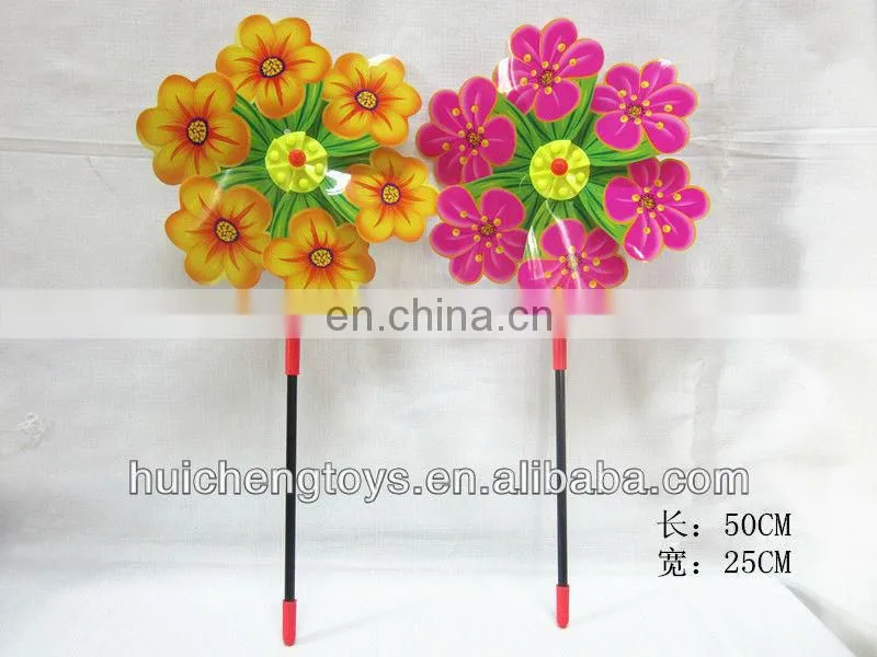 Plastic flower pinwheel HC101383