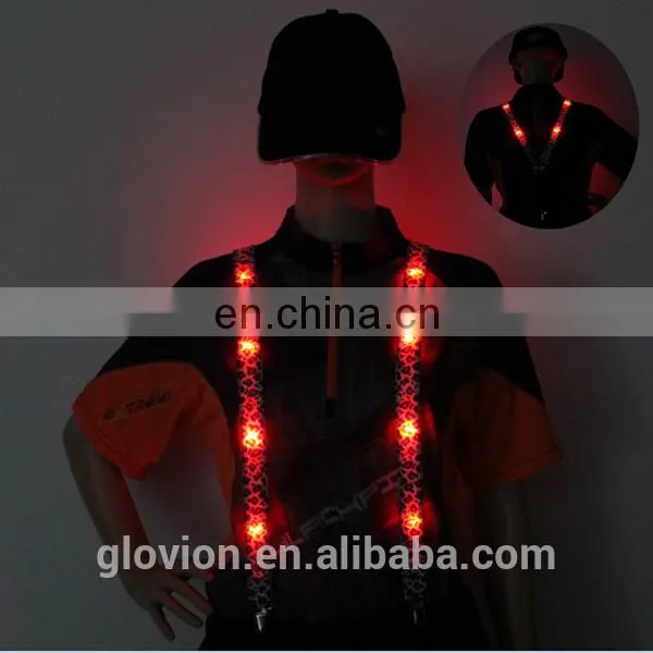 New arrival LED Suspender glowing in dark for party