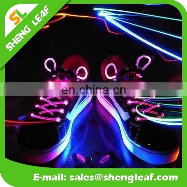 Factory price shoelaces led nylon shoe laces for party decoration
