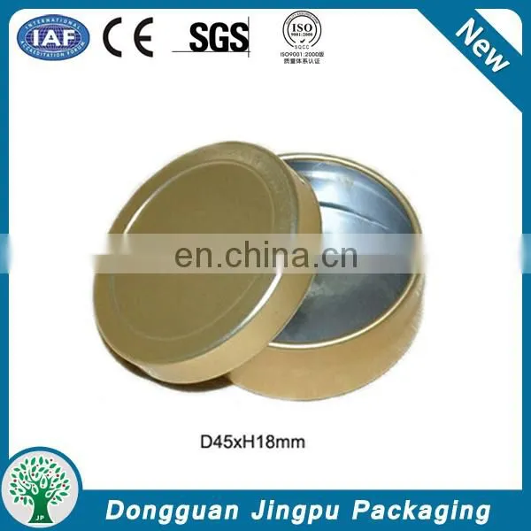 Small round tin containers