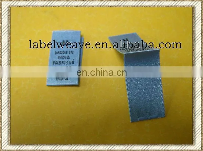 centre folding garment washing woven label