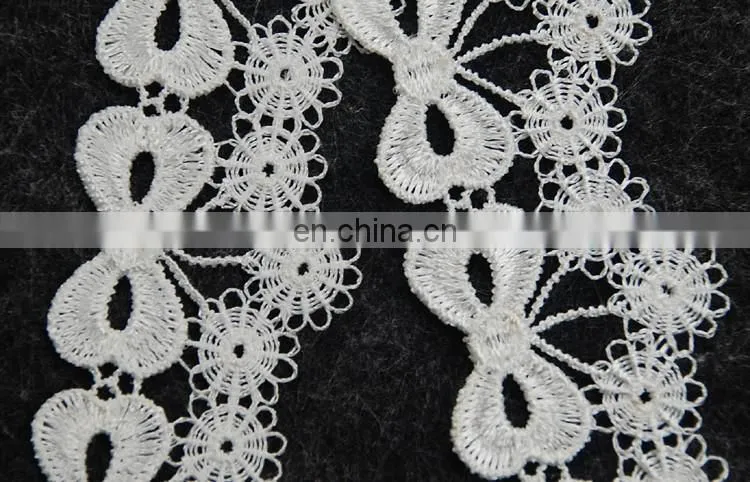 Fashion poly bowknot fringe tassel trimming for lady dresses