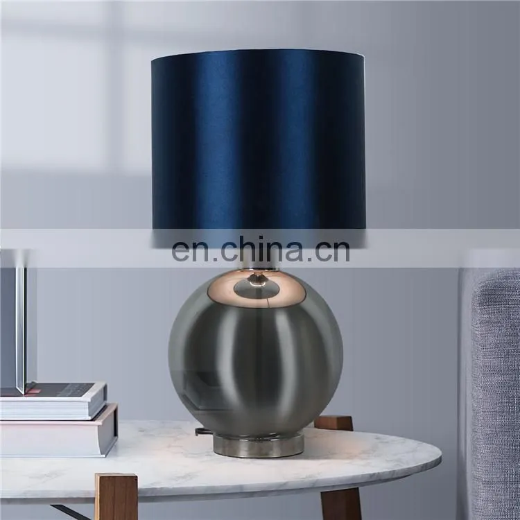 Top sale indoor table lamp household decoration round ball glass night lamp for bedside