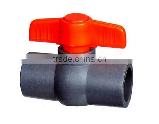 compact white upvc ball valve SOCKET/THREAD style