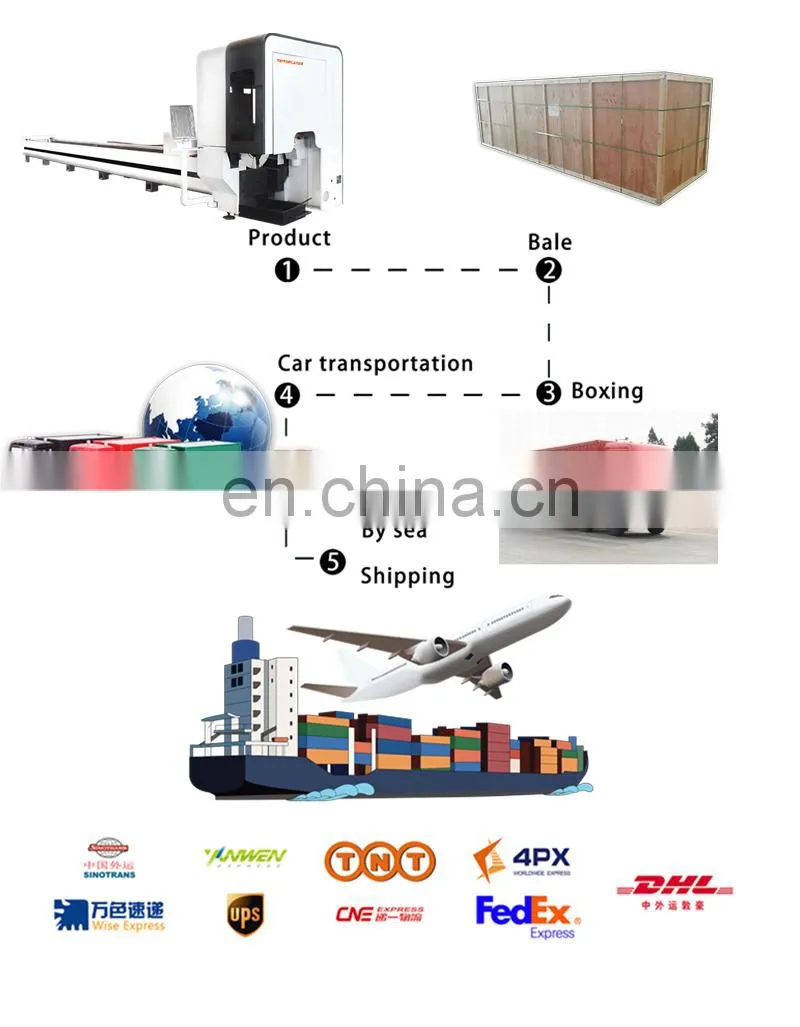 New type fiber laser Aluminum tube Copper tube Alloy tube cutting machine with THREE YEARS WARRANTY