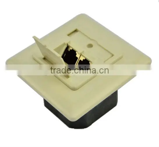 outlet with dual STP cat5e jack with double port