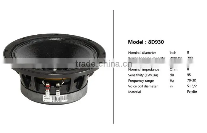 AQ8, mini 8 inch passive 2-way full range loudspeaker, professional speaker