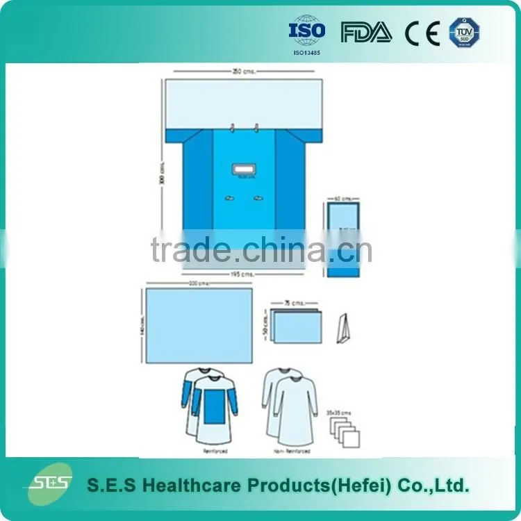 Sterilized Surgical Laparotomy/Abdominal Drape Pack for Ventral operation