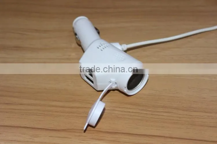 2-port Hot Sales 2015 Universal Car Charger Sprial Cable