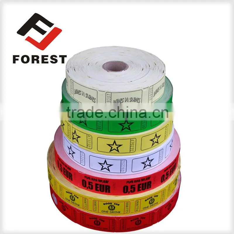 OEM accepted customized printing raffle ticket roll scraper ticket
