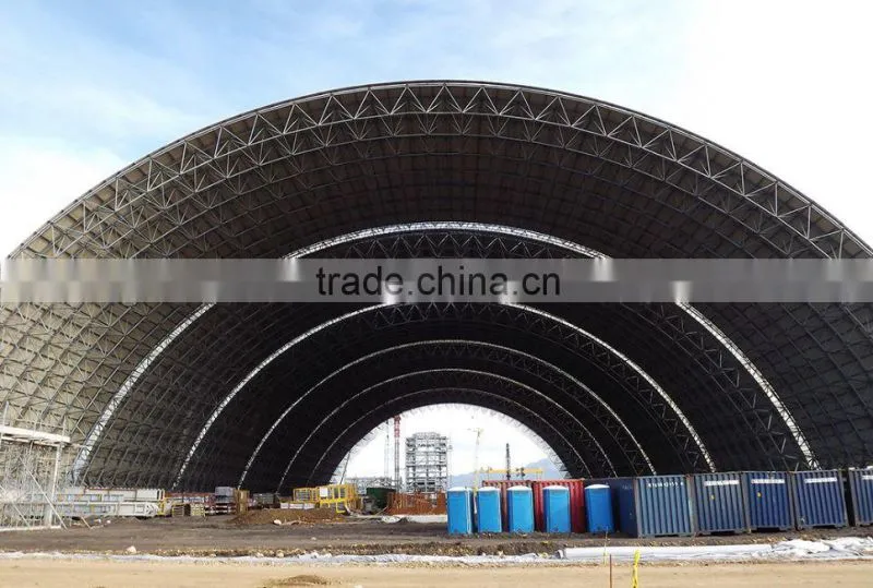 Prefabricated steel roof frame coal shed