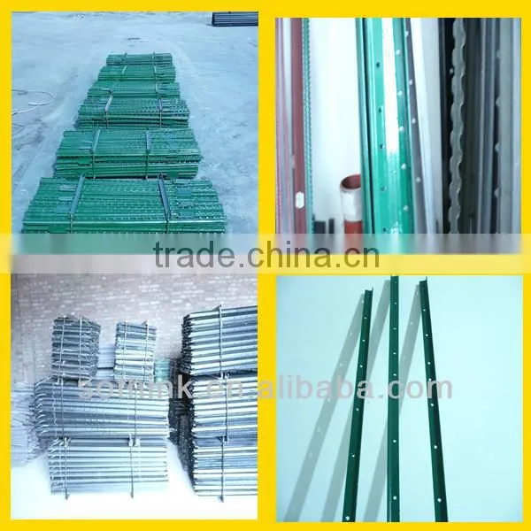 Plastic coated steel fence t post