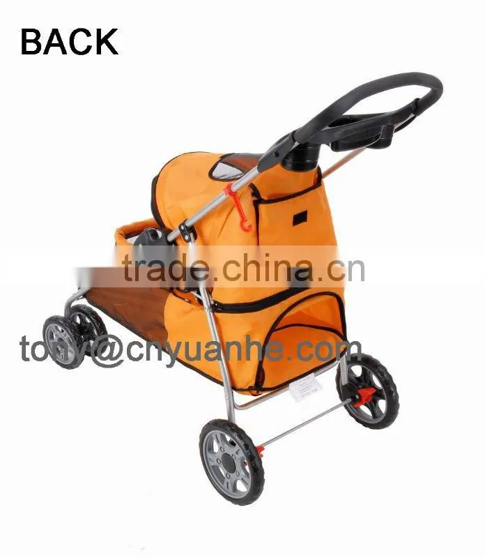 dark blue 4wheels pet dog cat stroller