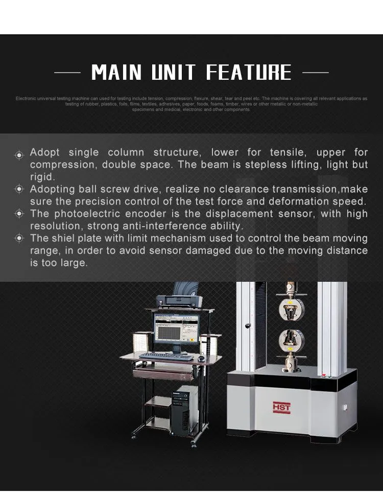 HST 20kn 50kn 100kn Universal Socks Testing Leather Tensile Strength Test Machine