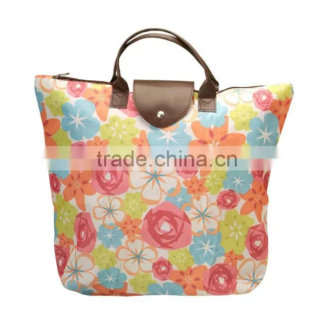 vegetable folding shopping trolley bag with logo
