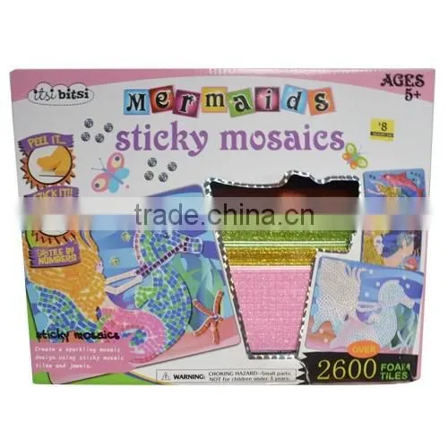 Creative educational EVA sticky foam mosaics toy little hands craft kit