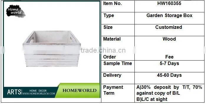 Pretty Light Child- Fresh Accessories Wooden Garden Storage Box
