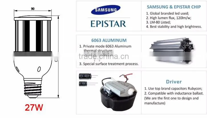 Corn Lights Type and LED Light Source 30w cob led corn light