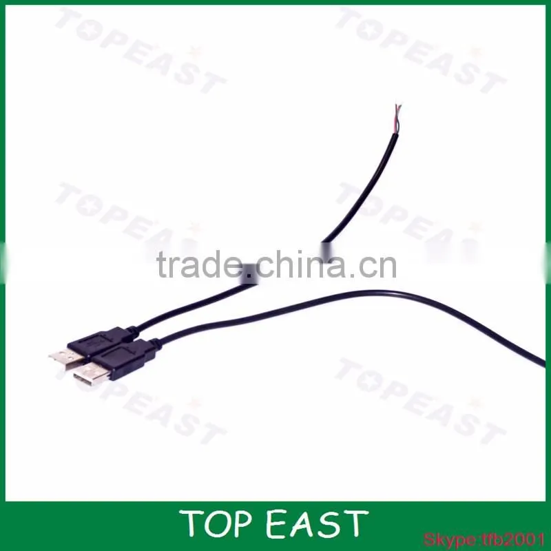 DC power cable 5.5/2.1mm male and female with wire solder