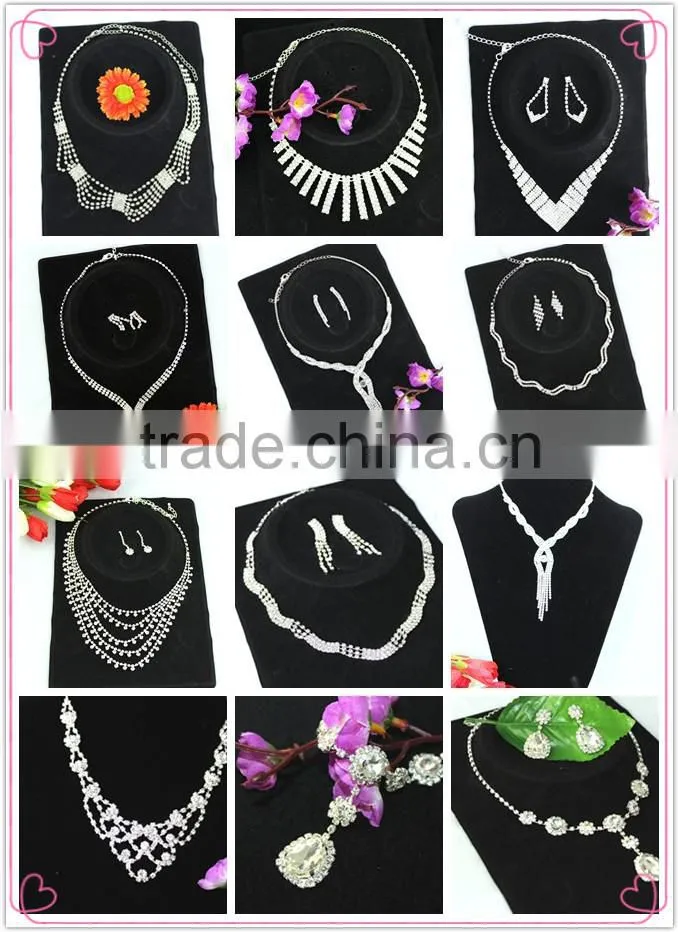 Wholesale fashion women crystal necklace & Earrings Set