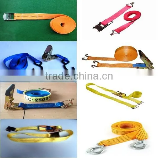 IOS 9001 and CE Certification 10T cargo lashing belt with hooks
