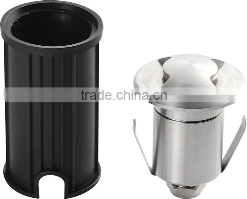Stainless steel cover A/B/C led ground light 1W with tempered glass 10mm led ground lamp outdoor