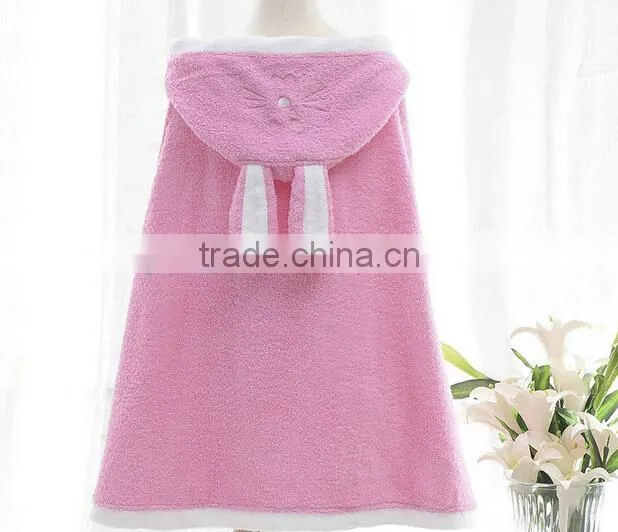 new style 100% cotton hot sale cheap baby hooded bath towel bathrobe for children
