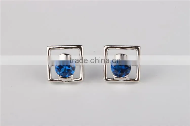 new design nice cheap earrings blue stone 925 silver earrings