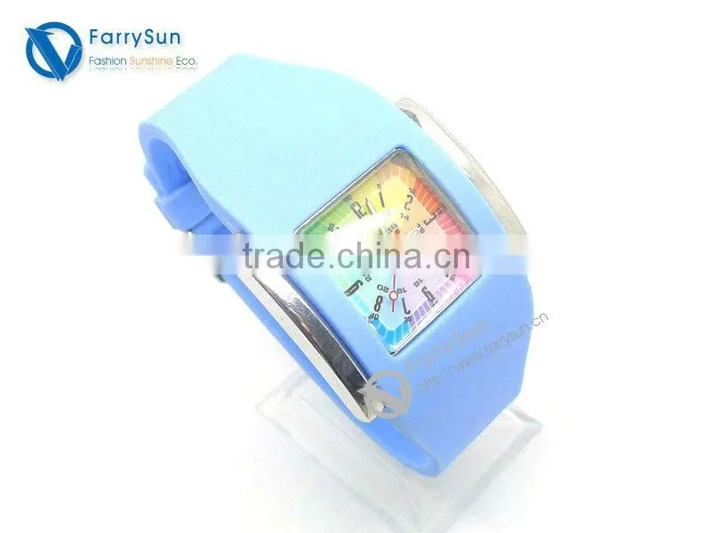 rainbow sport silicone wristband